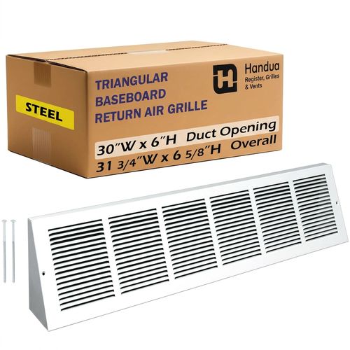 Handua 30x6 Triangular Baseboard Return Air Grille