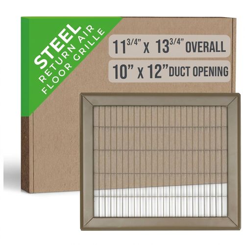 Handua heavy-gauge steel floor register flush with hardwood flooring